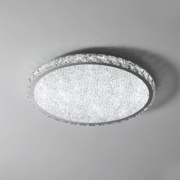 Modern Luxury Stainless Steel Crystal Round Square Rectangular LED Flush Mount Ceiling Light For Living Room - Image 25