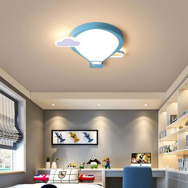 Cartoon Hot Air Balloon Kid LED Flush Mount Ceiling Light - Image 10