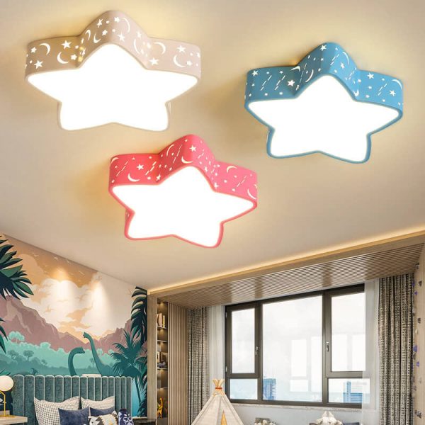 Cartoon Creative Star Shape LED Flush Mount Ceiling Light - Image 9
