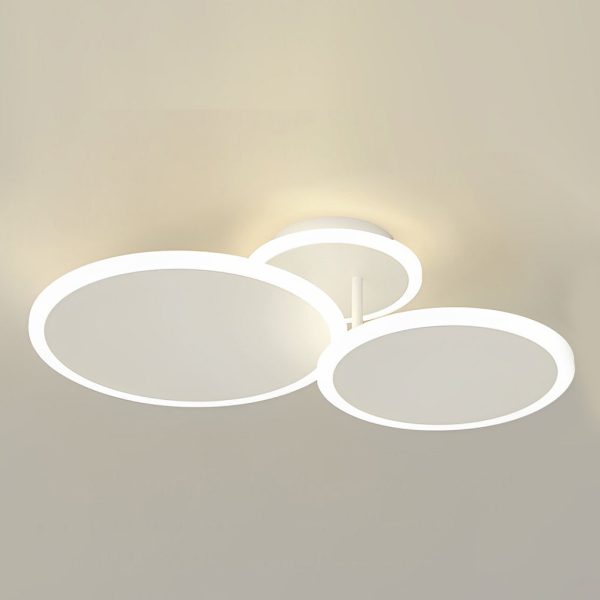 2/3/6 Round Three Step Dimming LED Matte White Nordic Ceiling Lights Fixture - Image 8