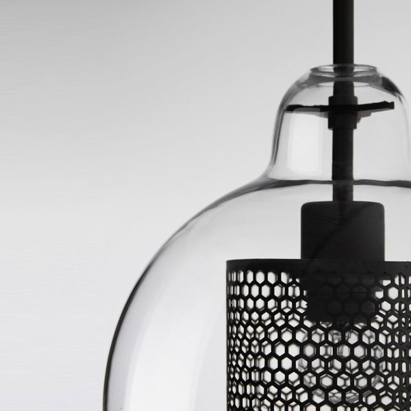 Minimalist Round Glass LED Industrial Pendant Light Kitchen Island Lighting - Image 13