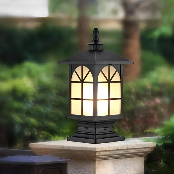 Retro Creative Waterproof Modern Outdoor Fence Post Lights Pillar Lamp - Image 8