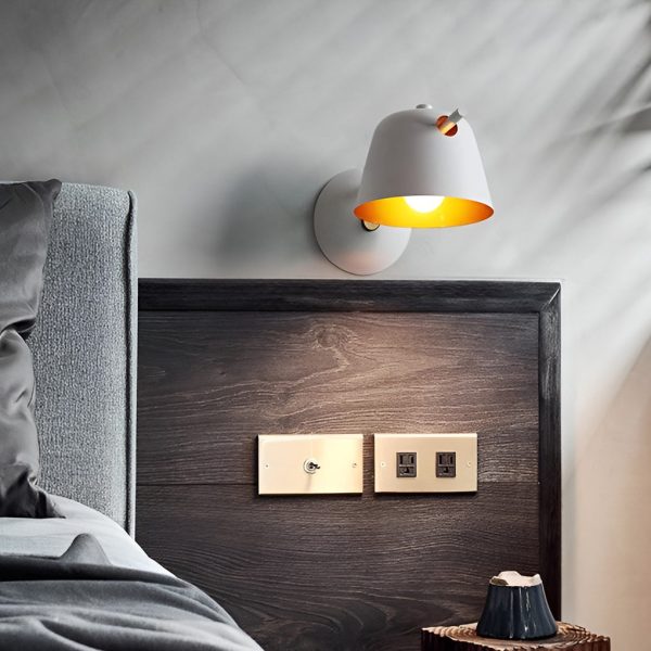 Hat-style Matte Metal Nordic Mounted Modern Wall Sconce Lighting - Image 7