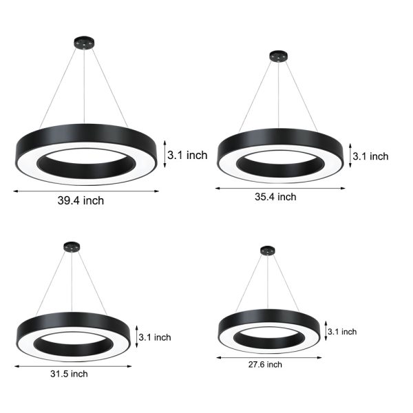 Round Ring Hanging Profile Light Suspended Office LED Pendant Light for Gyms - Image 12
