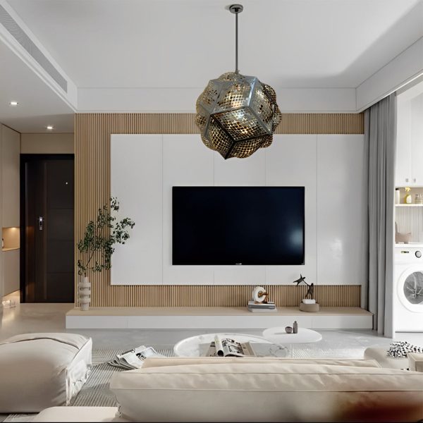 Irregular Ball 3D Stainless Steel Postmodern Chandelier Pendant Lights - Image 9