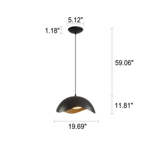 Nordic Minimalist Dome Wave Design LED Pendant Light - Image 12