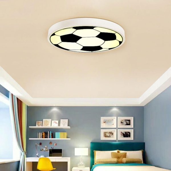Cartoon Creative Round Football LED Kids Flush Mount Ceiling Light - Image 2