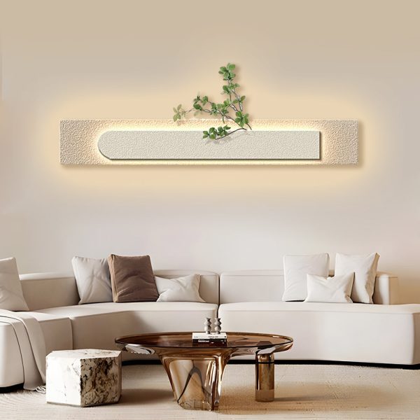 Rectangular Three-Dimensional Sandstone USB Remote LED Wall Lamp Painting - Image 9