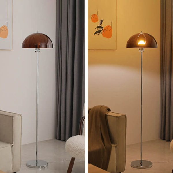 Nordic Vintage Acrylic Clear Dome LED Standing Floor Lamp - Image 15