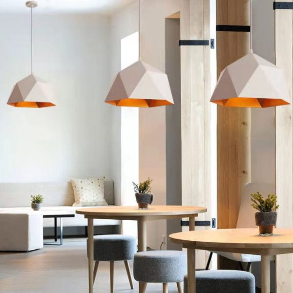 Modern Macaroon Iron Geometric Lozenge 1-Light Pendant Light - Image 3