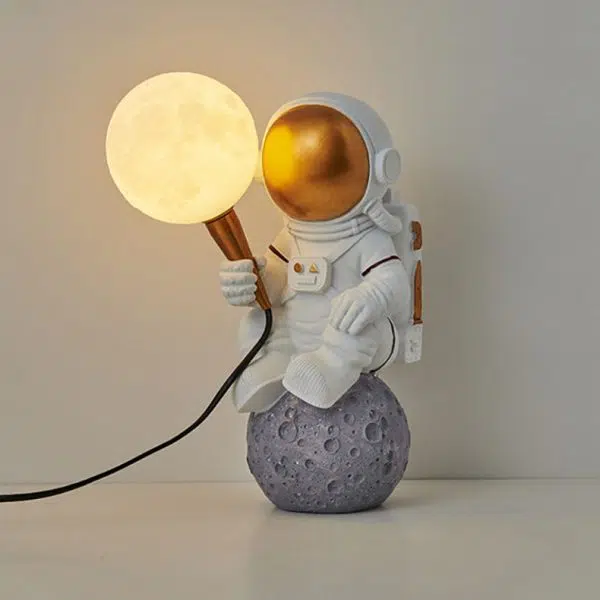 Contemporary Creative Cartoon Astronaut Resin ABS 1-Light Wall Sconce Lamp For Bedroom - Image 10