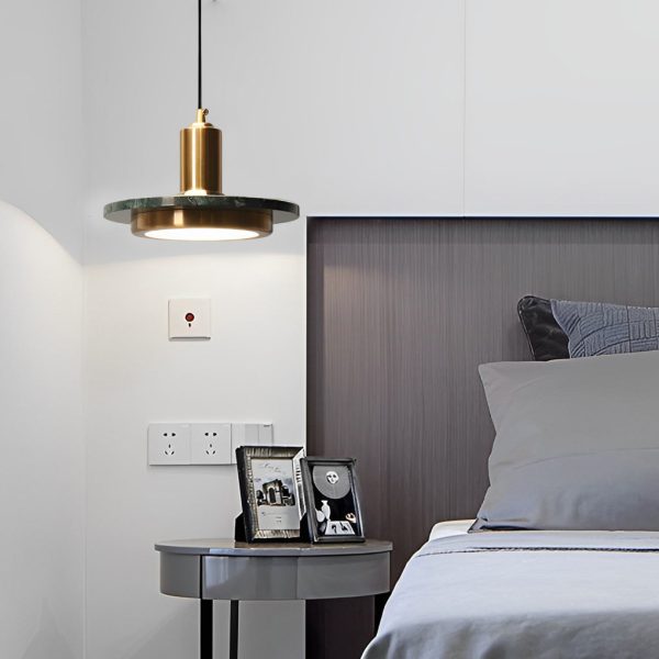 Round Flying Saucer Shape Electroplated Iron LED Modern Pendant Lights - Image 3