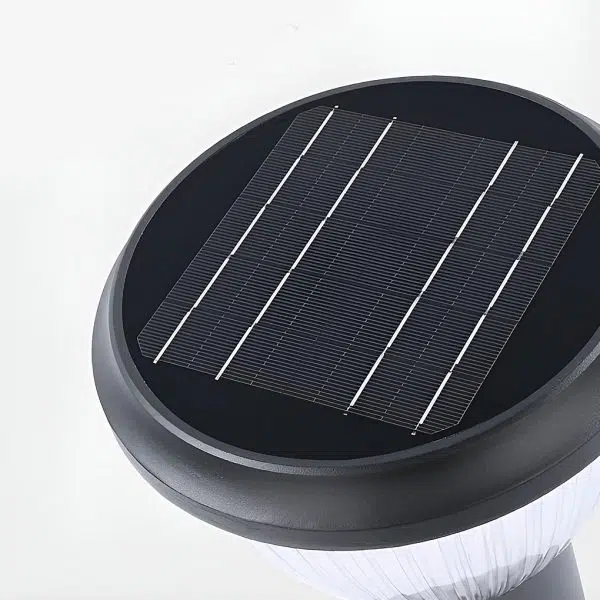 Round LED Fast Charging Black Modern Solar Post Caps Lights Pillar Light - Image 11