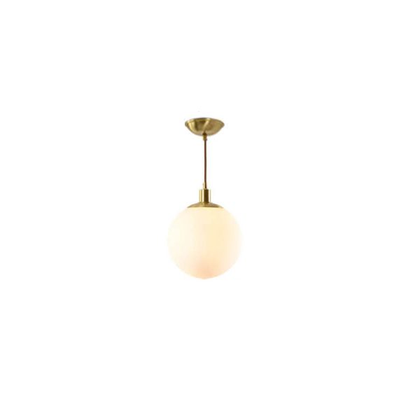Nordic Minimalist White Orb 1-Light Pendant Light - Image 15