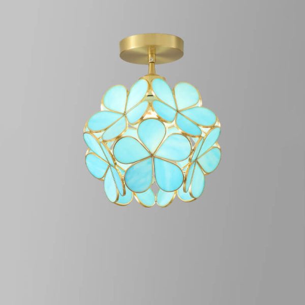 New Japanese-Style Manual Petal Aisle Semi-Flush Mount Light - Image 12