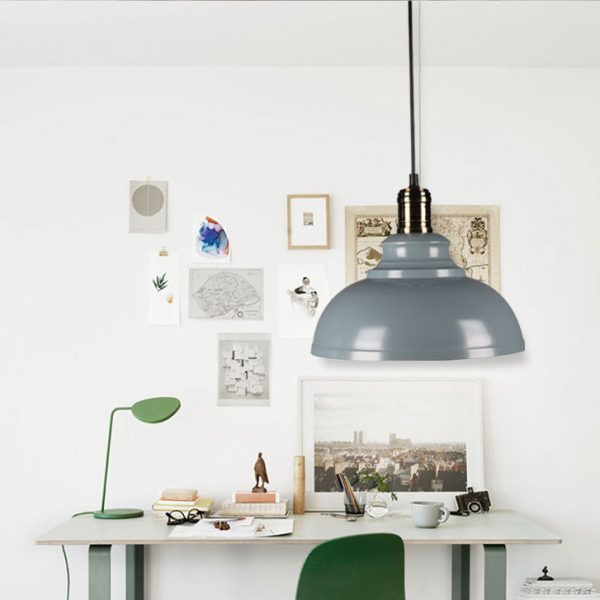 Industrial Simple Dome Round Pot Lid Iron 1-Light Pendant Light - Image 4