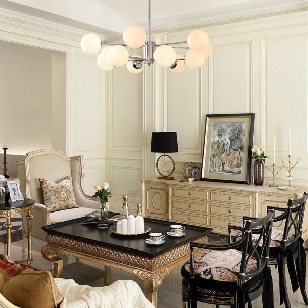 Molecular Lights Three Step Dimming Plating Glass Modern Chandeliers - Image 5