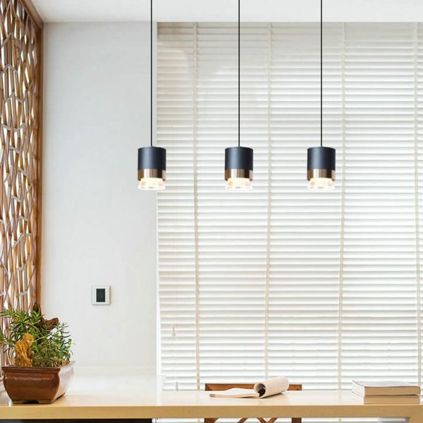 Nordic Light Luxury Cylindrical Aluminum Acrylic LED Pendant Light - Image 13