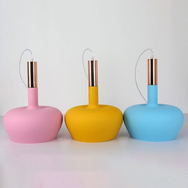 Nordic Macaron Aluminum Dome Bottle 1-Light Pendant Light - Image 13