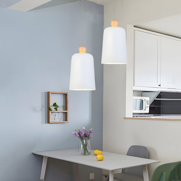 Pleat Box LED Pendant Light 1-Light Black/White Aluminum Hanging Lamp - Image 7