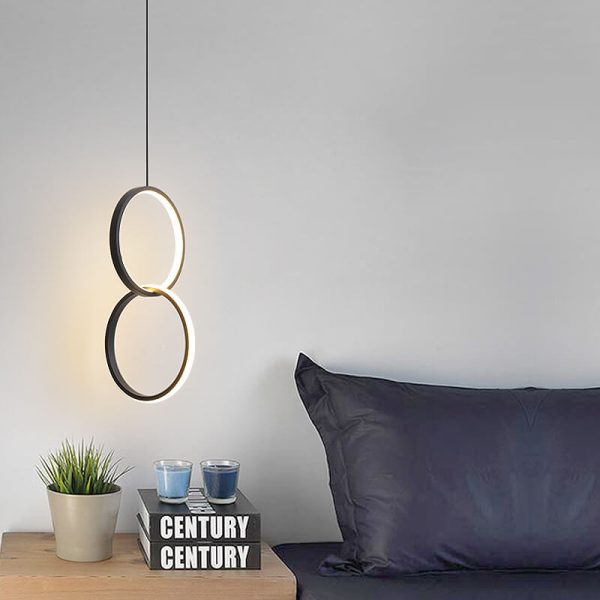 Minimalist Circle 1-Light LED Metal Shade Pendant Light - Image 16