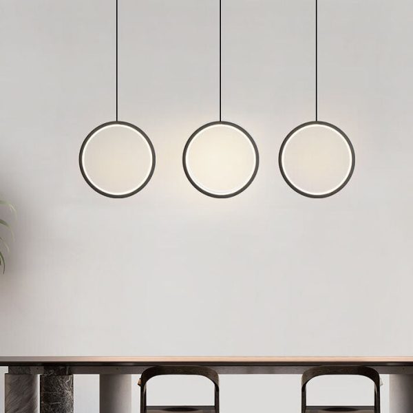 Minimalist Circle 1-Light LED Metal Shade Pendant Light - Image 5