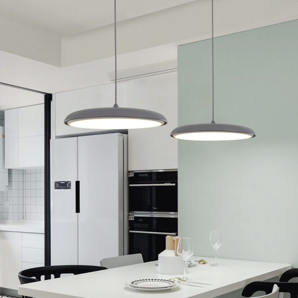 Nordic Macaron Flying Saucer Metal LED Pendant Light - Image 2