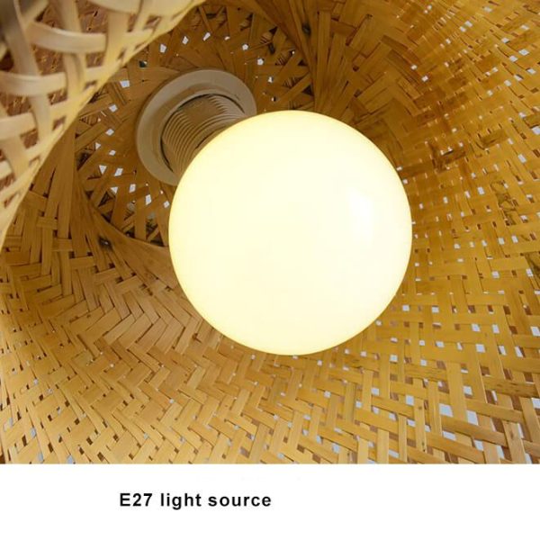 Rattan 1-Light Single Dome Shaped Pendant Light - Image 13