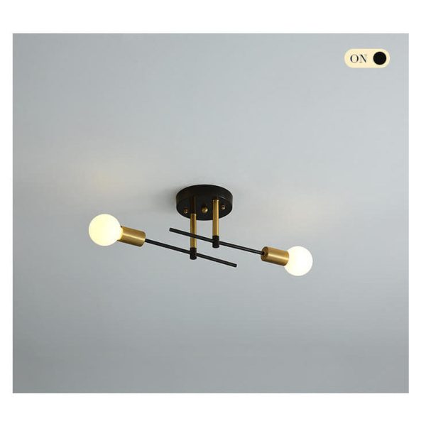 Minimalist 2-Light LED Semi-Flush Mount Lighting - Image 4