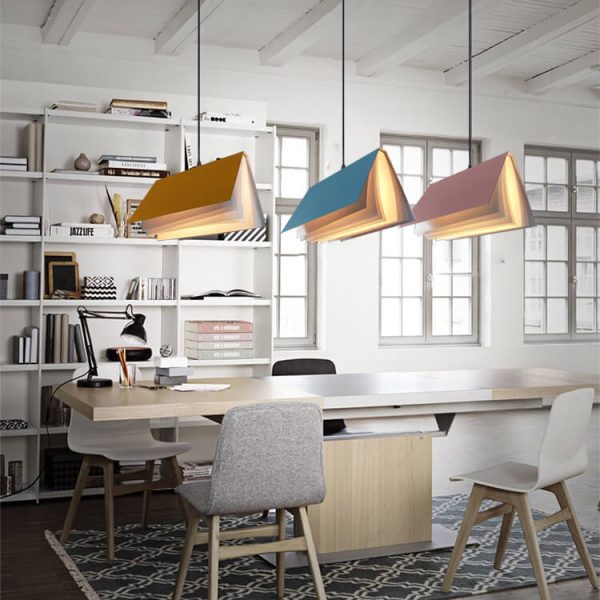 Flying Book 1-Light Metal PVC Book Shade Pendant Light - Image 10
