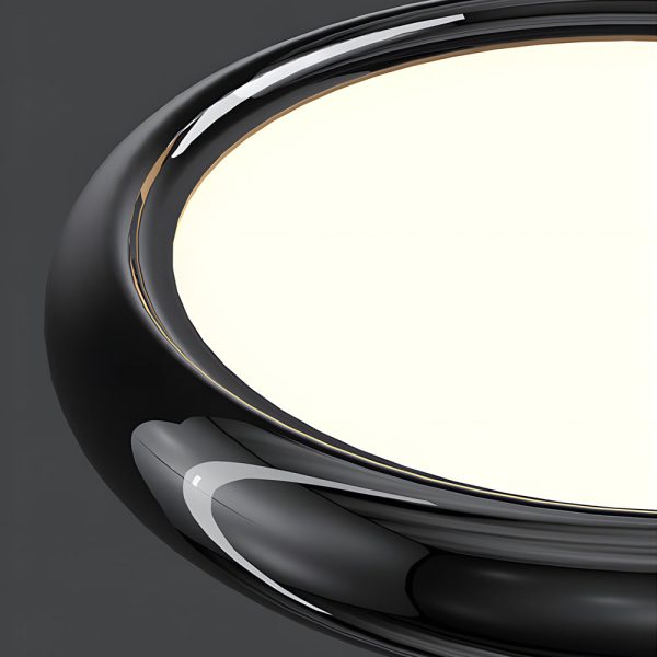 Modern 1/3-Light Black/chrome Round Metallic LED Pendant Light - Image 6