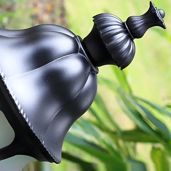 Elegant European-Style Black LED Outdoor Pathway Lamp Post - Image 14