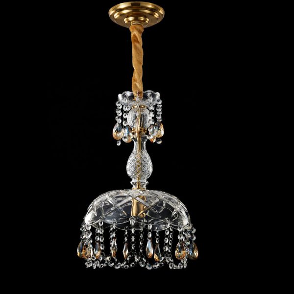 Modern Luxury Crystal Hanging Dome 1-Light Pendant Light - Image 20