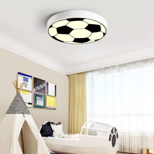 Cartoon Creative Round Football LED Kids Flush Mount Ceiling Light - Image 14