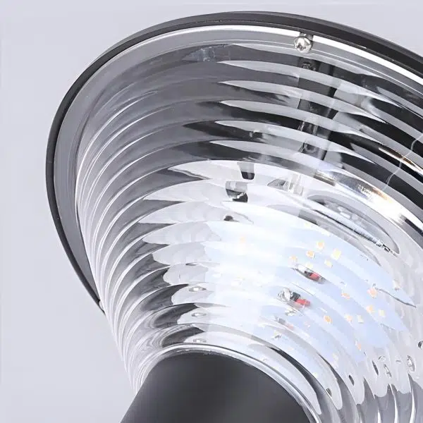 Round Light Control Induction Black Modern Outdoor Solar Pathway Lights - Image 14