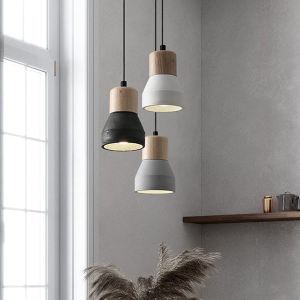 Nordic Cement Tapered 1-Light Mini LED Pendant Light - Image 13