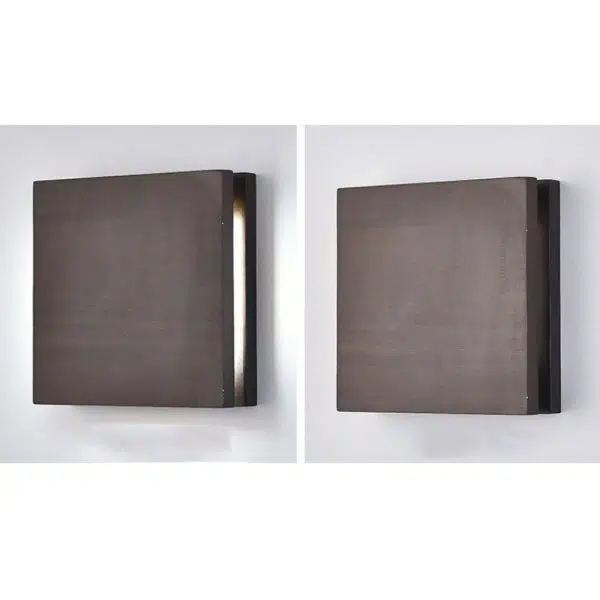 Japanese Wabi-sabi Log Wood Rectangular LED Wall Sconce Lamp - Image 16