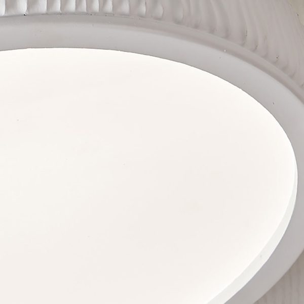 Modern Minimalist Round Stone Grain Resin Iron LED Flush Mount Ceiling Light For Bedroom - Image 8
