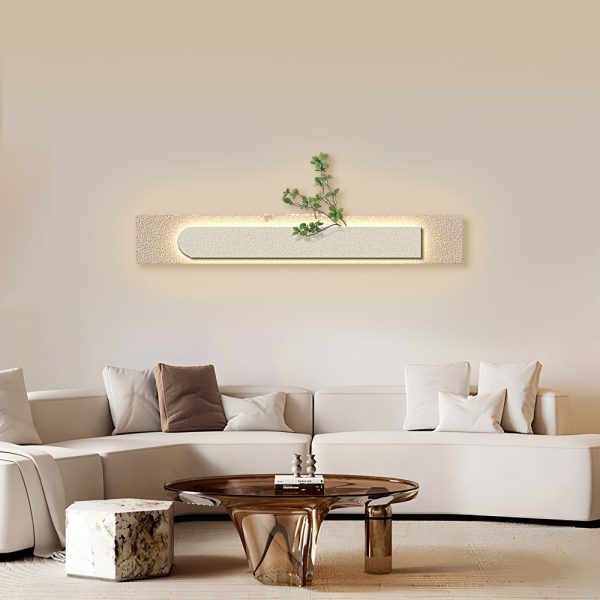 Rectangular Three-Dimensional Sandstone USB Remote LED Wall Lamp Painting - Image 7