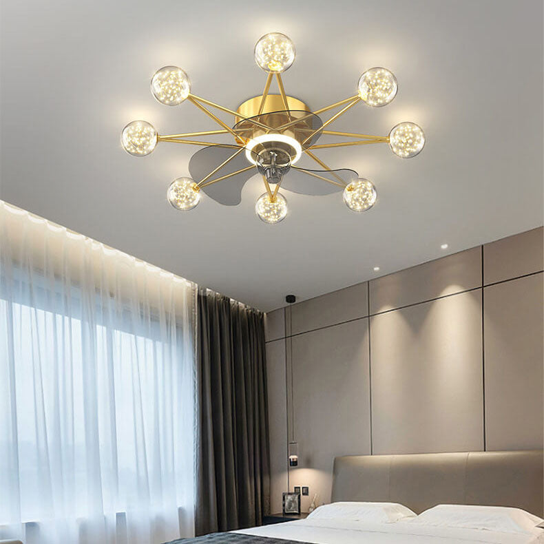 14-28b79fbe-eaf6-4e00-ab63-e62cf406fe21.jpg Modern Minimalist Creative Star LED Flush Mount Ceiling Fan Light - Image 1