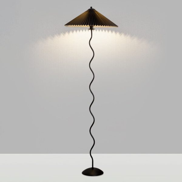 Vintage Fabric Pleated Shade 1-Light Standing Floor Lamp - Image 10