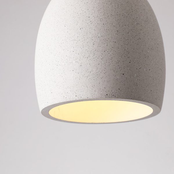 Traditional Japanese Cement Solid Wood Circle 1-Light Pendant Light For Dining Room - Image 7