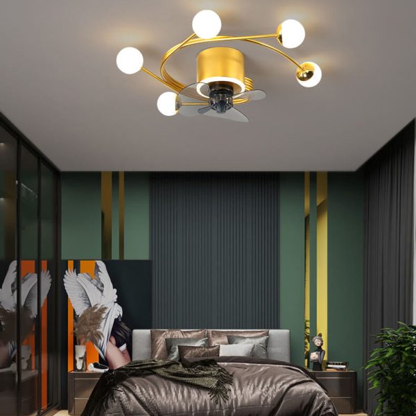 Nordic Light Luxury Creative 5/7-Light LED Flush Mount Fan Light - Image 29