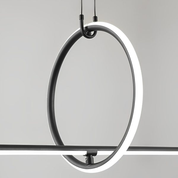 Long Strip Ring Three Step Dimming Modern Minimalist LED Chandelier - Image 14