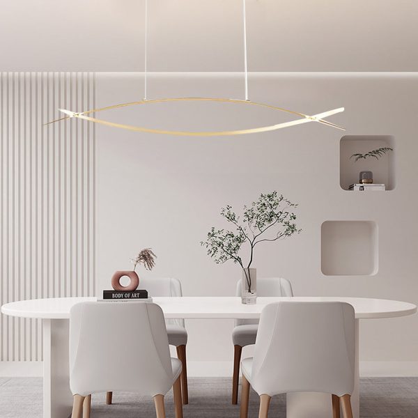 Art Strips Hardware Plating Stepless Dimming LED Nordic Chandelier - Image 6