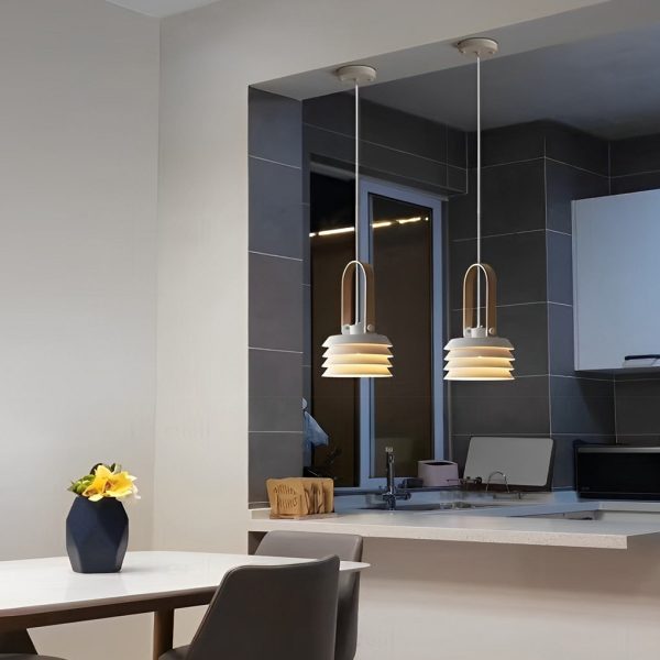 Creative Multi-layer Metal Minimalist Nordic Pendant Light Hanging Lamp - Image 7