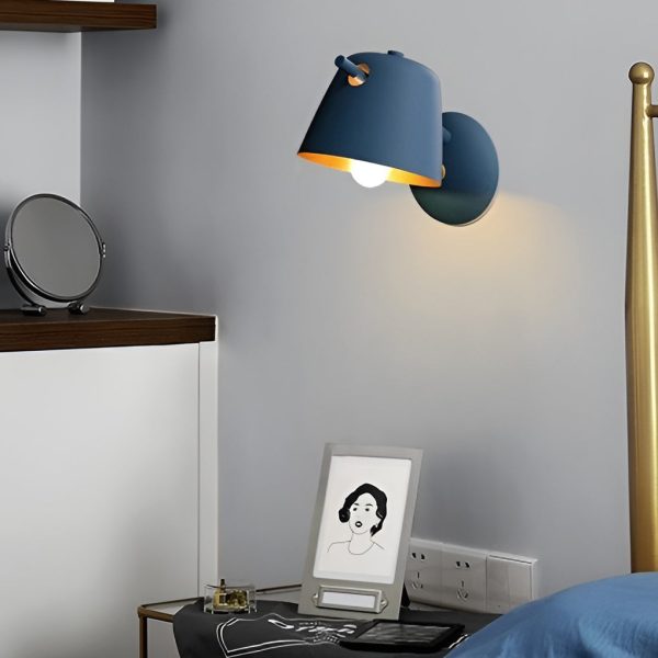 Hat-style Matte Metal Nordic Mounted Modern Wall Sconce Lighting - Image 3