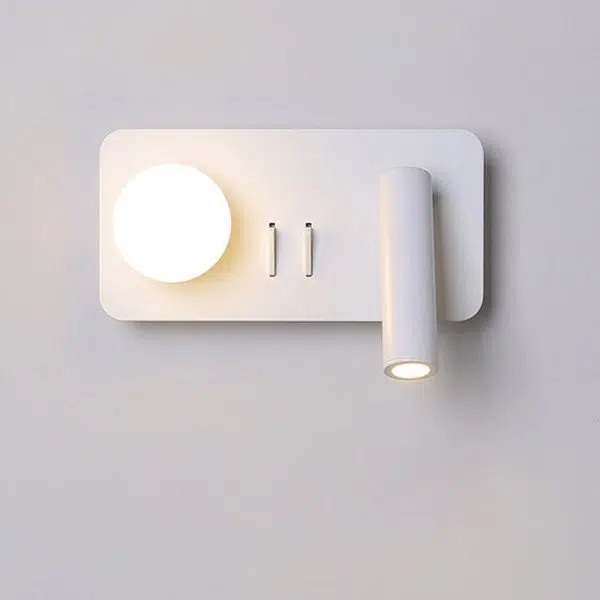 Nordic Minimalist Round/Square Acrylic Iron LED Reading Wall Sconce Lamp - Image 24