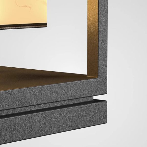 Modern Simplicity Waterproof Stainless Steel PC LED Solar Post Lamp Lawn Light For Garden - Image 8