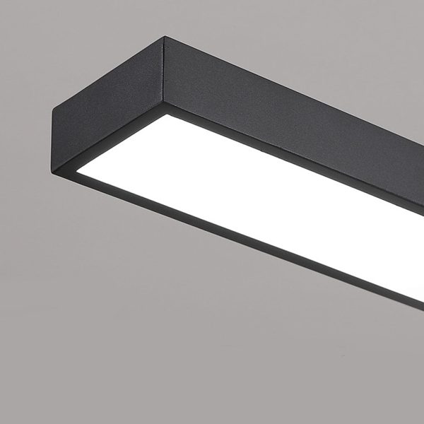 Rectangle Strip LED Black Modern Ceiling Lights Pendant Lighting - Image 7